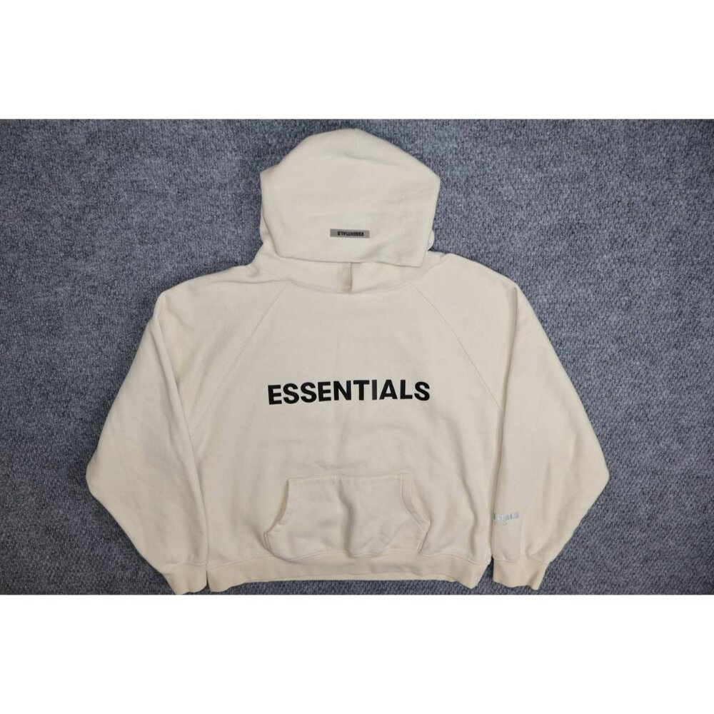 Fear of God Essentials Pullover Hoodie Applique Logo Mens XL